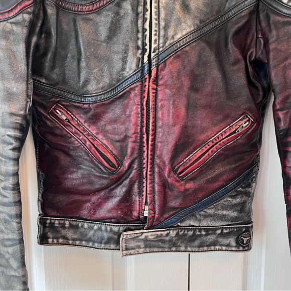 Vintage Taurus Genuine Leather Biker Jacket - Picture 13 of 15